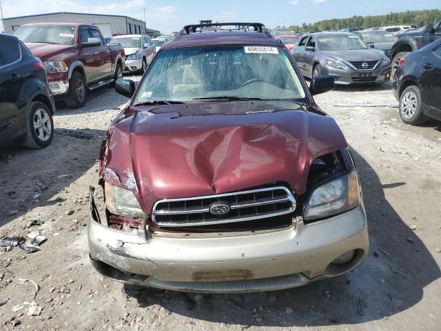 4S3BH6750Y7607928 - 2000 SUBARU LEGACY OUTBACK AWP 勃艮第红 照片 5