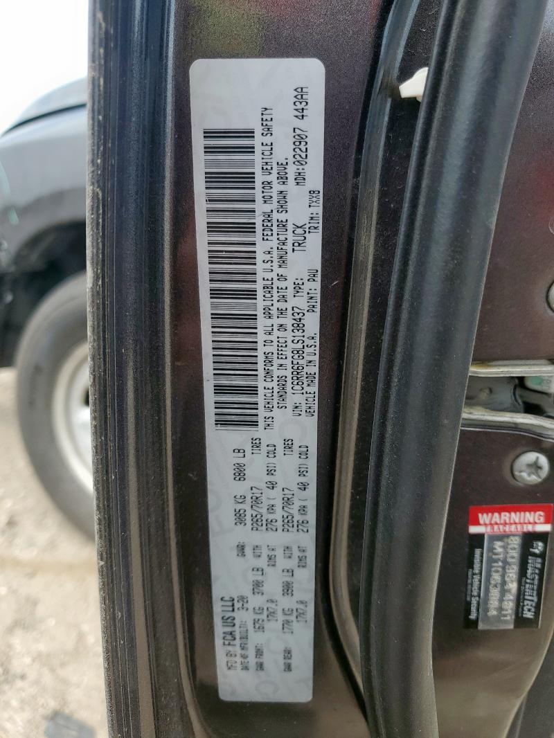 1C6RR6FG8LS138437 - 2020 RAM 1500 CLASS TRADESMAN Сұр фото 12