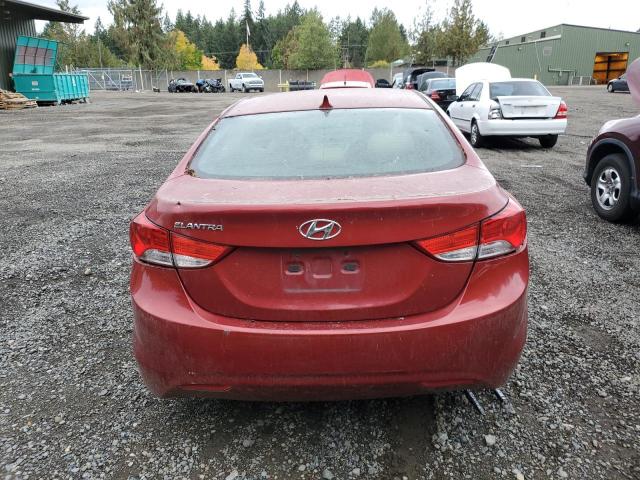 KMHDH4AE6CU315471 - 2012 HYUNDAI ELANTRA GLS BURGUNDY photo 6