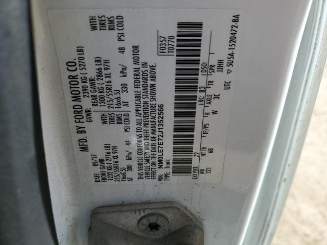 NM0LE7E72J1352566 - 2018 FORD TRANSIT CO XL 白色 照片 13