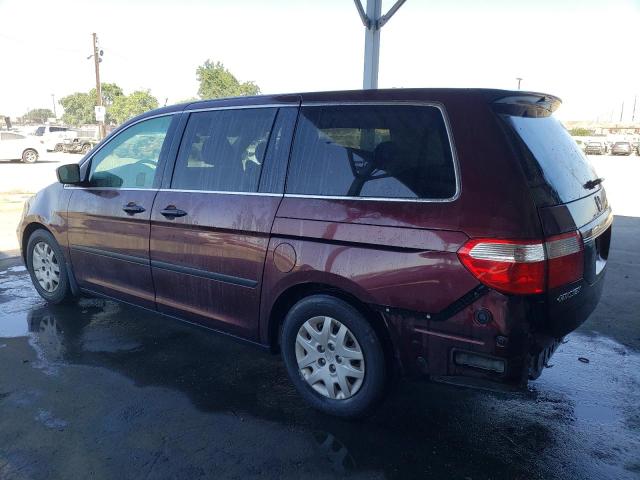 5FNRL38257B064195 - 2007 HONDA ODYSSEY LX BURGUNDY photo 2