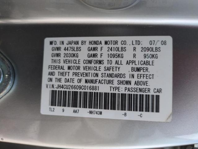 JH4CU26609C016881 - 2009 ACURA TSX SILVER photo 13