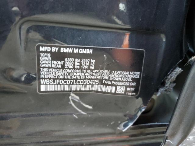 WBSJF0C07LCD30425 - 2020 BMW M5 BASE GRAY photo 13