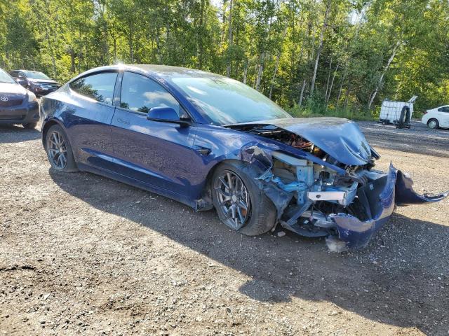 5YJ3E1EA1NF354348 - 2022 TESLA MODEL 3 蓝色 照片 4