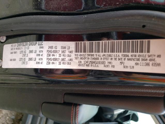 1C4PJMBB4EW161683 - 2014 JEEP CHEROKEE TRAILHAWK შავი ფოტო 12