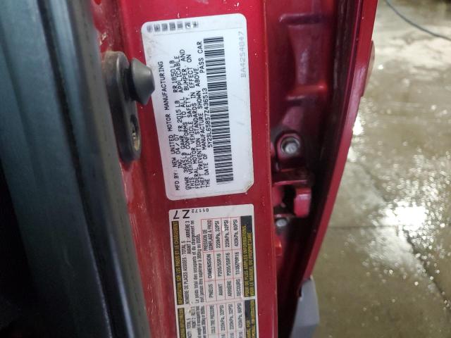 5Y2SL65857Z436513 - 2007 PONTIAC VIBE MAROON photo 12