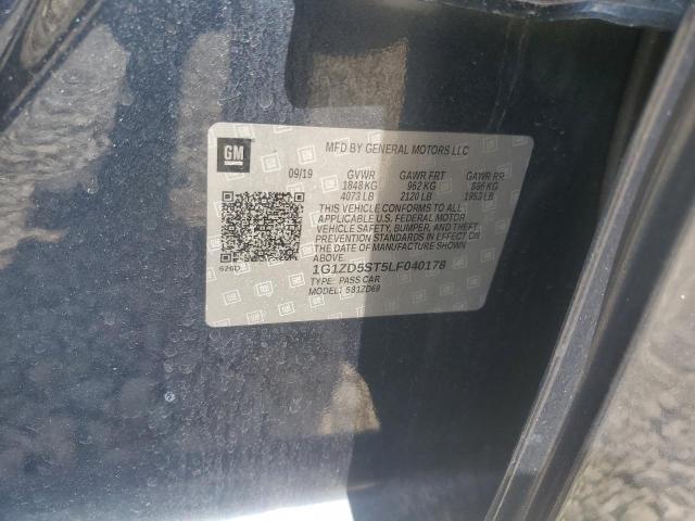 1G1ZD5ST5LF040178 - 2020 CHEVROLET MALIBU LT ლურჯი ფოტო 12