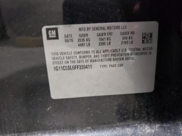 1G11C5SL6FF339411 - 2015 CHEVROLET MALIBU 1LT 黑色 照片 12