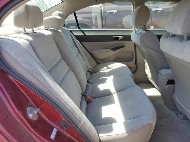 19XFA16529E002451 - 2009 HONDA CIVIC LX BURGUNDY photo 10