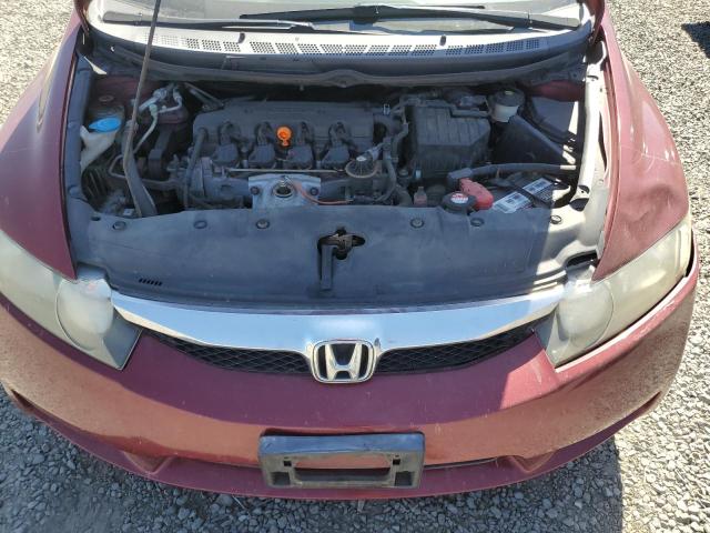 19XFA16529E002451 - 2009 HONDA CIVIC LX BURGUNDY photo 11