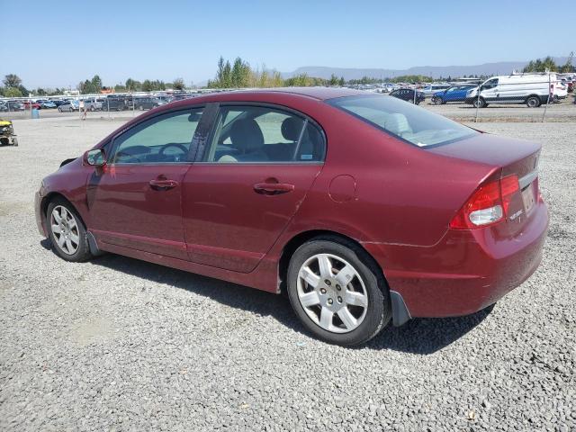 19XFA16529E002451 - 2009 HONDA CIVIC LX BURGUNDY photo 2