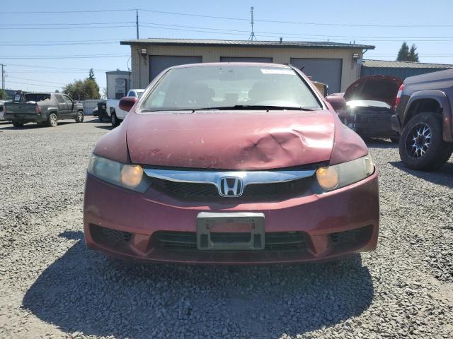 19XFA16529E002451 - 2009 HONDA CIVIC LX BURGUNDY photo 5