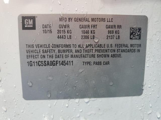 1G11C5SA0GF145411 - 2016 CHEVROLET MALIBU LIM LT 白色 照片 12