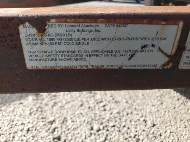 5BFCB0617J031212 - 2002 UTILITY WHEEL/TOOL Երկգույն լուսանկար 10