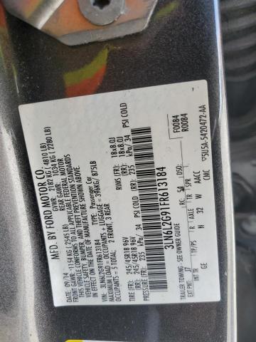 3LN6L2G91FR613184 - 2015 LINCOLN MKZ GRAY photo 12