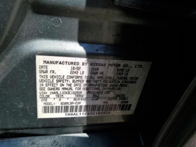 1N4AL11EX3C162528 - 2003 NISSAN ALTIMA BASE მწვანე ფოტო 12