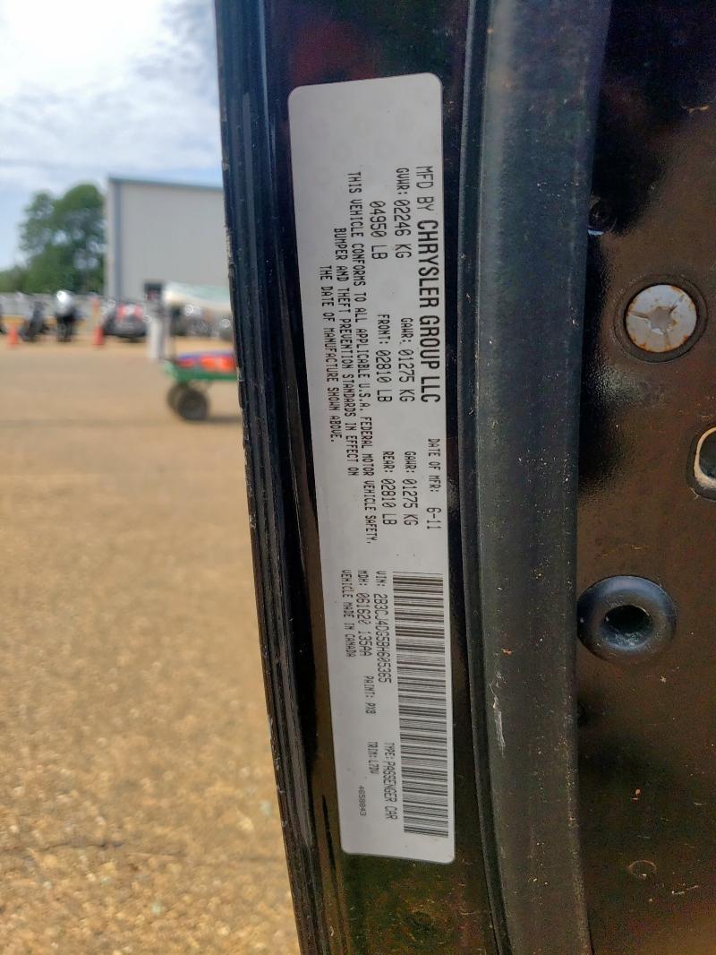 2B3CJ4DG5BH605365 - 2011 DODGE CHALLENGER BLACK photo 12