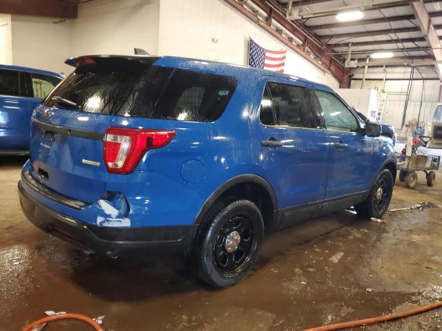 1FM5K8AT6JGB69094 - 2018 FORD EXPLORER POLICE INTERCEPTOR BLUE photo 3