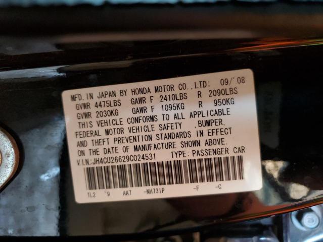 JH4CU26629C024531 - 2009 ACURA TSX BLACK photo 12