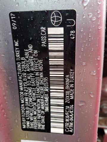 NMTKHMBX7JR035795 - 2018 TOYOTA C-HR XLE Silber Foto 13