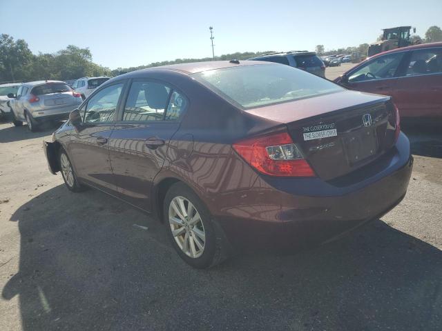 19XFB2F94CE327339 - 2012 HONDA CIVIC EXL ბურგუნდია ფოტო 2