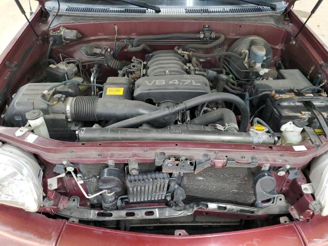 5TBBT44135S471339 - 2005 TOYOTA TUNDRA ACCESS CAB SR5 BURGUNDY photo 11
