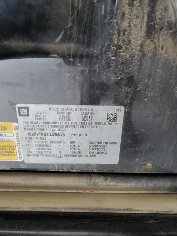 1GKKVTKD1DJ204726 - 2013 GMC ACADIA DENALI CHARCOAL photo 13