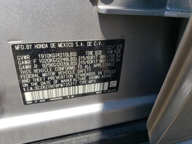 3CZRZ1H78PM735217 - 2023 HONDA HR-V EXL Gümüş foto 13