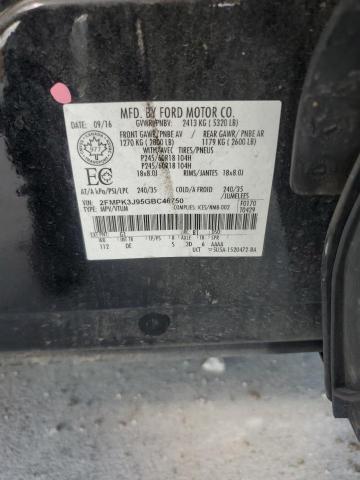 2FMPK3J95GBC46750 - 2016 FORD EDGE SEL 黑色 照片 13