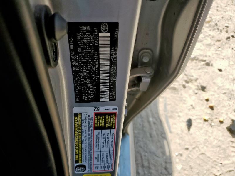 4T1G11AK7NU678757 - 2022 TOYOTA CAMRY SE 银色 照片 13