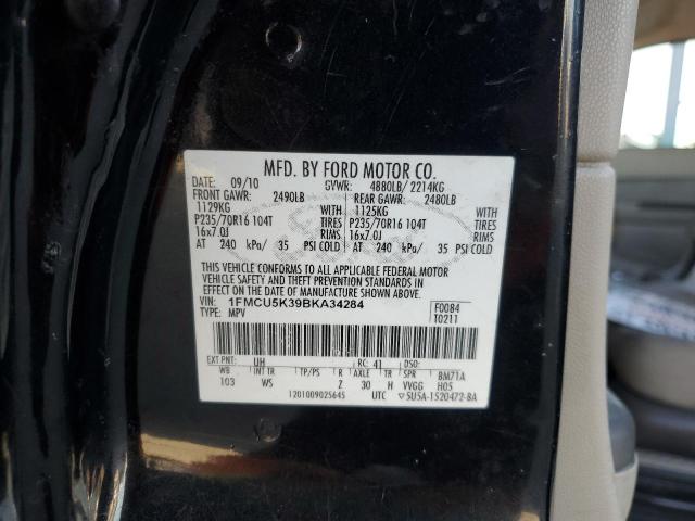 1FMCU5K39BKA34284 - 2011 FORD ESCAPE HYBRID BLACK photo 13