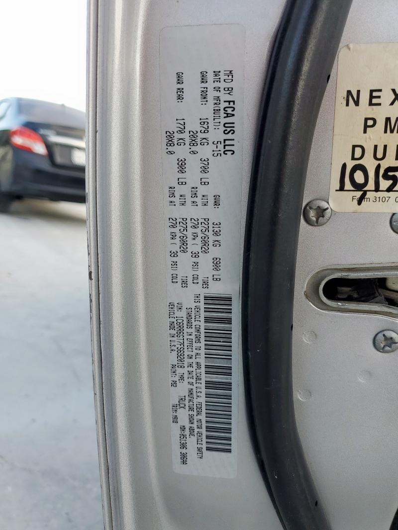 1C6RR6GT7FS692018 - 2015 RAM 1500 SLT SILVER photo 12