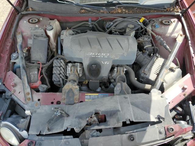 2G4WD562751330813 - 2005 BUICK LACROSSE CXL BURGUNDY photo 11