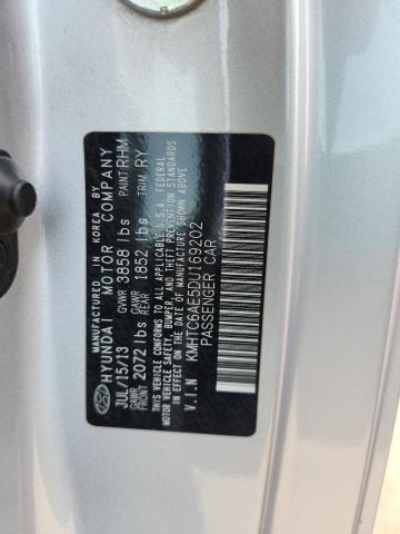 KMHTC6AE5DU169202 - 2013 HYUNDAI VELOSTER TURBO 银色 照片 12