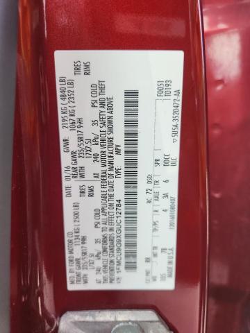 1FMCU9G9XGUC12784 - 2016 FORD ESCAPE SE RED photo 14