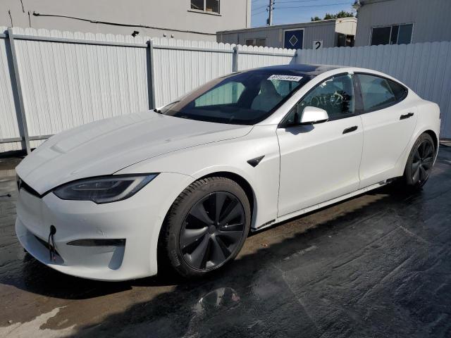 5YJSA1E50MF453591 - 2021 TESLA MODEL S WHITE photo 1