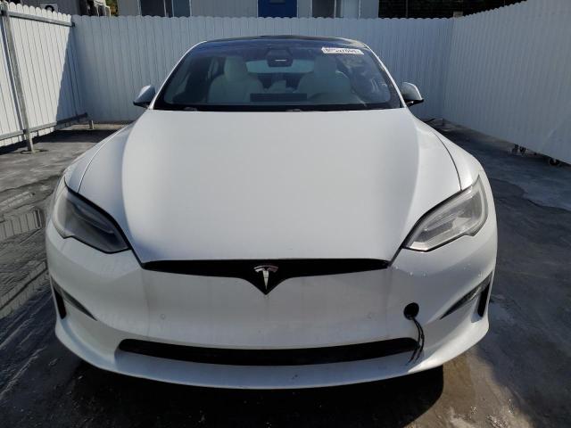 5YJSA1E50MF453591 - 2021 TESLA MODEL S WHITE photo 5