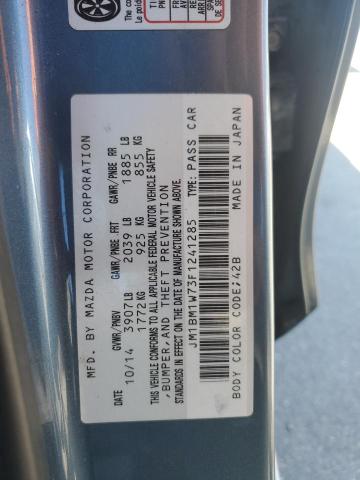 JM1BM1W73F1241285 - 2015 MAZDA 3 GRAND TOURING BLUE photo 12