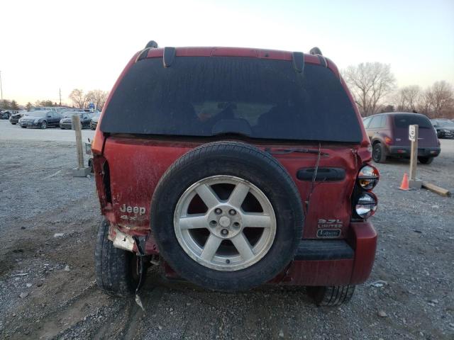 1J4GL58K06W240545 - 2006 JEEP LIBERTY LIMITED RED photo 6