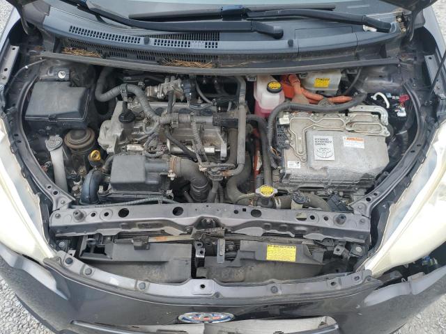 JTDKDTB37D1549202 - 2013 TOYOTA PRIUS C GRAY photo 11