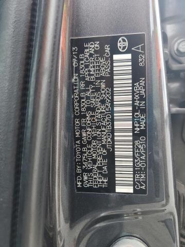 JTDKDTB37D1549202 - 2013 TOYOTA PRIUS C GRAY photo 12