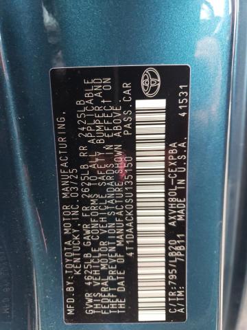 4T1DAACK0SU135150 - 2025 TOYOTA CAMRY XSE BLUE photo 13