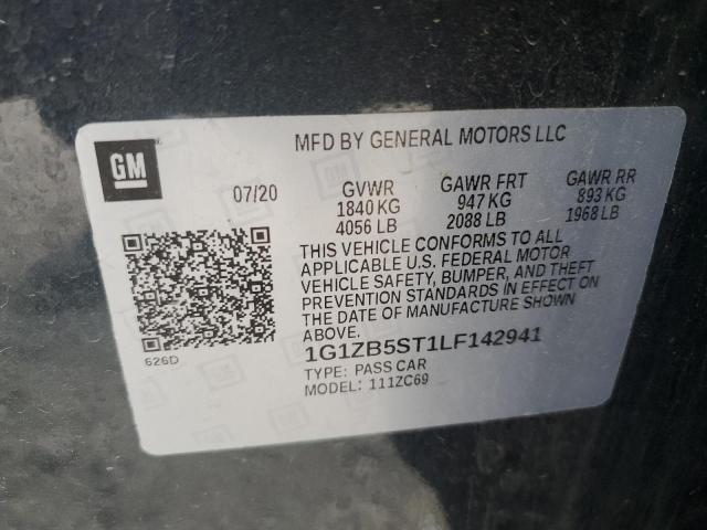 1G1ZB5ST1LF142941 - 2020 CHEVROLET MALIBU LS GRAY photo 12