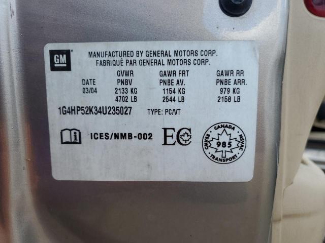 1G4HP52K34U235027 - 2004 BUICK LESABRE CUSTOM SILVER photo 13