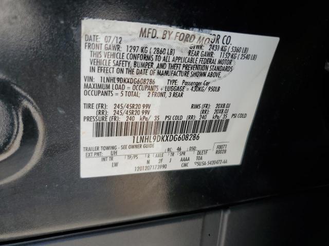 1LNHL9DKXDG608286 - 2013 LINCOLN MKS BLACK photo 13