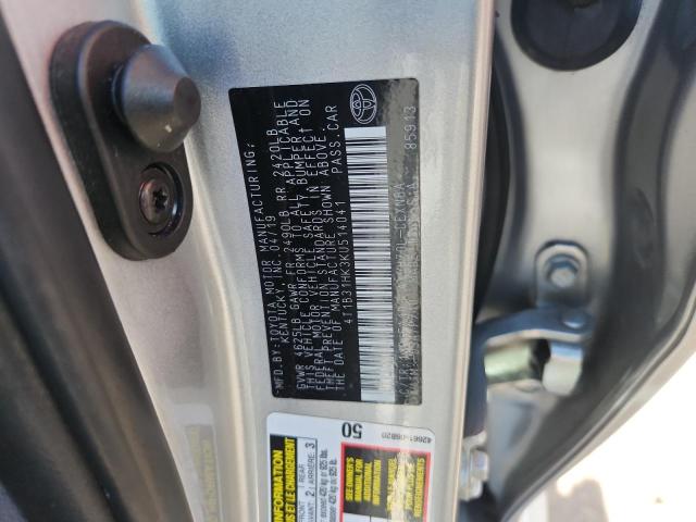 4T1B31HK3KU514041 - 2019 TOYOTA CAMRY LE SILVER photo 12