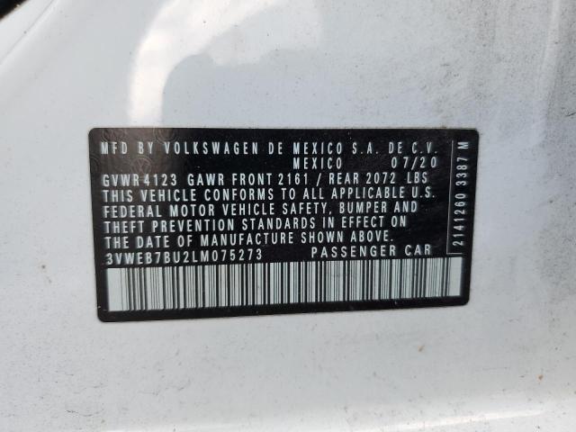 3VWEB7BU2LM075273 - 2020 VOLKSWAGEN JETTA SEL WHITE photo 12