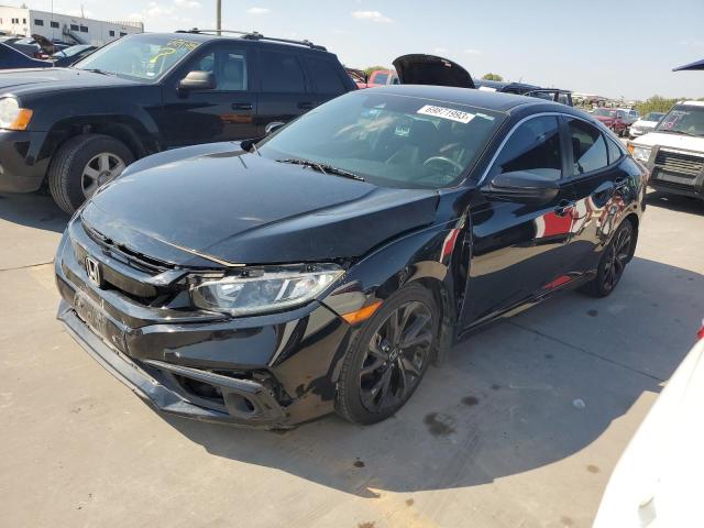 19XFC2F83KE015323 - 2019 HONDA CIVIC SPORT BLACK photo 1