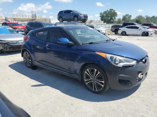KMHTC6AE9GU296376 - 2016 HYUNDAI VELOSTER TURBO BLUE photo 4