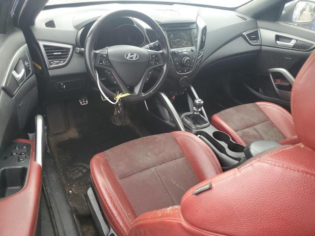 KMHTC6AE9GU296376 - 2016 HYUNDAI VELOSTER TURBO BLUE photo 8